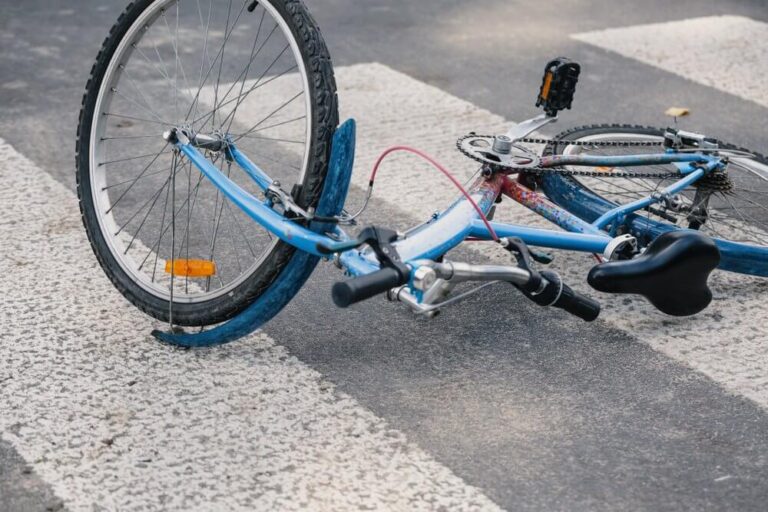 Bicycle and roadway conditions after an accident